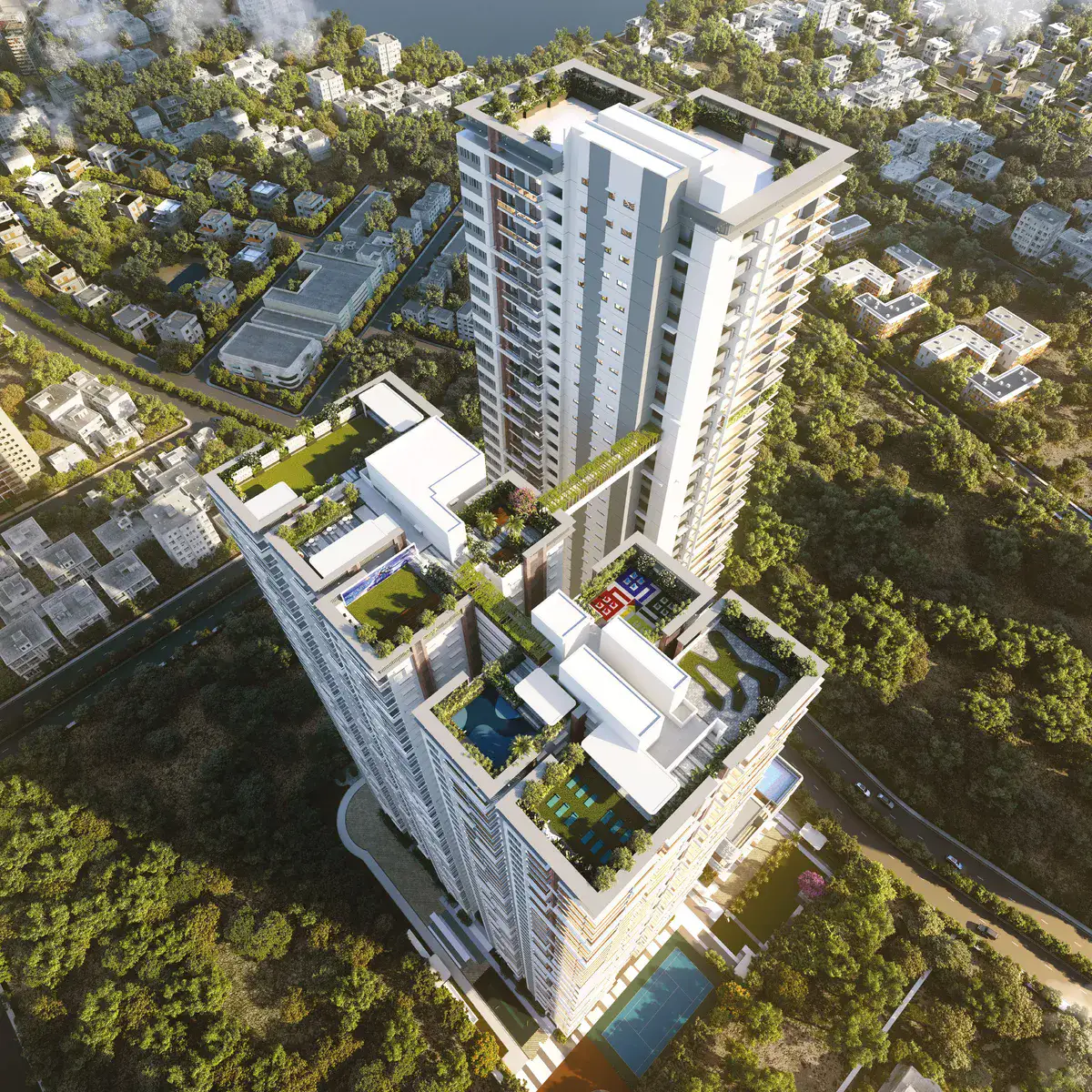 Aerial view of Hallmark Altus development