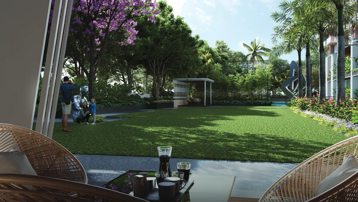 Biophilic garden at Hallmark Altus