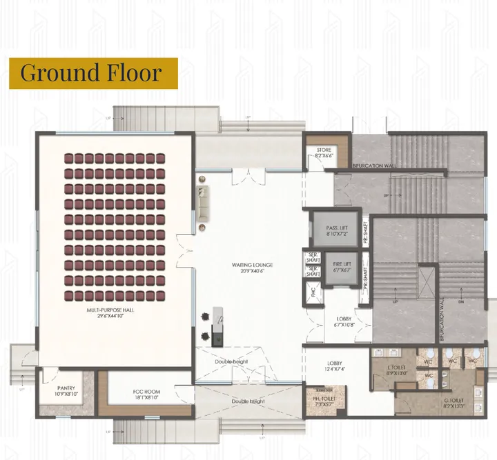 Ground floor plan of the Hallmark Altus clubhouse